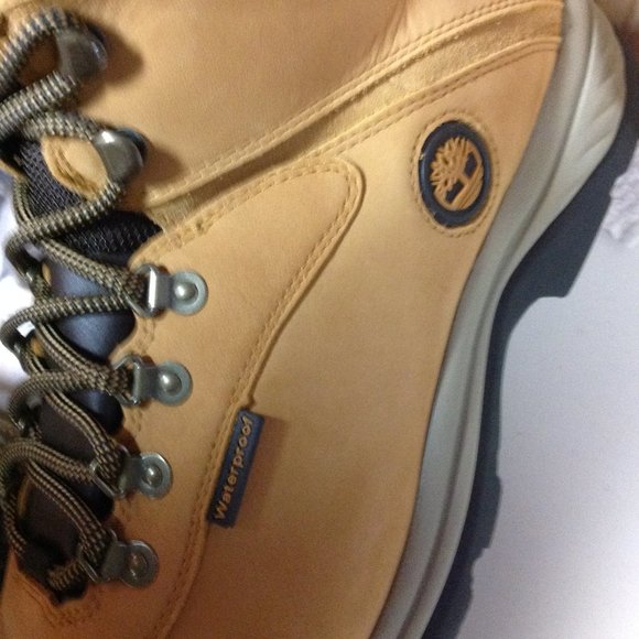 Timberland Men\'s White Ledge Wheat Nubuck WP Hiking Boots - 11.5M - New in Box